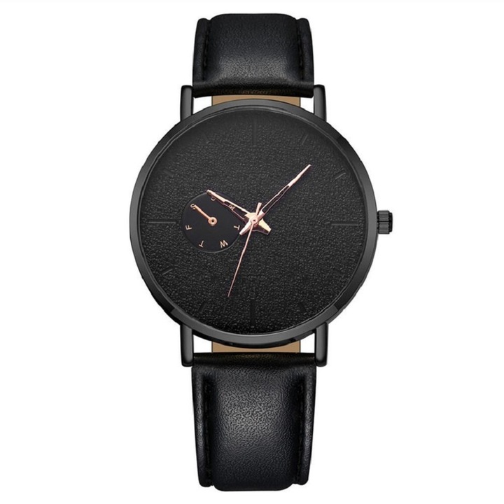 Férfi óra Xenon modell, kvarc, rozsdamentes acél/műbőr, 24 cm, fekete