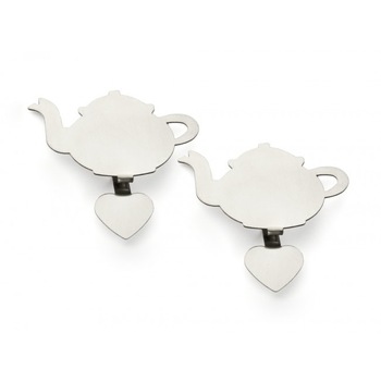 Set 2 suporti plicuri pentru ceai sub forma de ceainic Set 2 suporti plicuri pentru ceai sub forma de ceainic