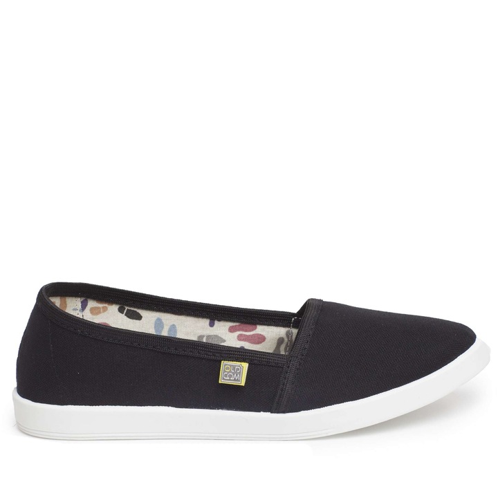 OLDCOM Női espadrilles cipő, vászon, 39.5-es méret, Fekete