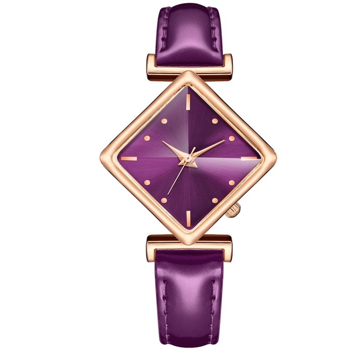 Ceas, KP12899, Inox, 21 cm, Violet