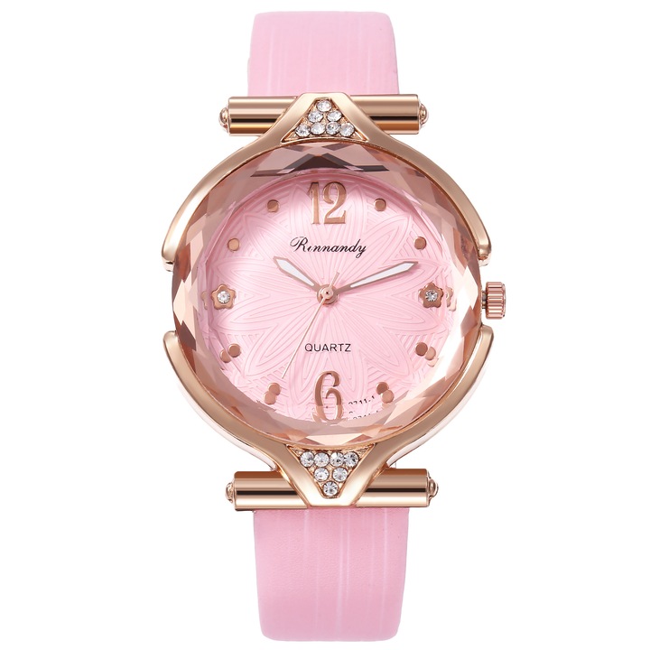 Hattie-Pink KP12398 óra, Kvarc, Rozsdamentes acél, Szintetikus