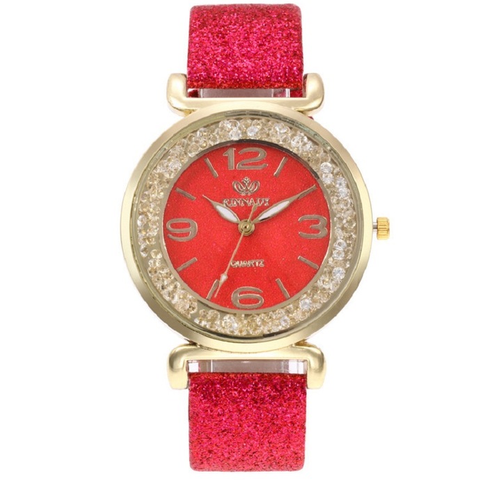 Shine-Red часовник KP12955, Кварц, Неръждаема стомана, Синтетика