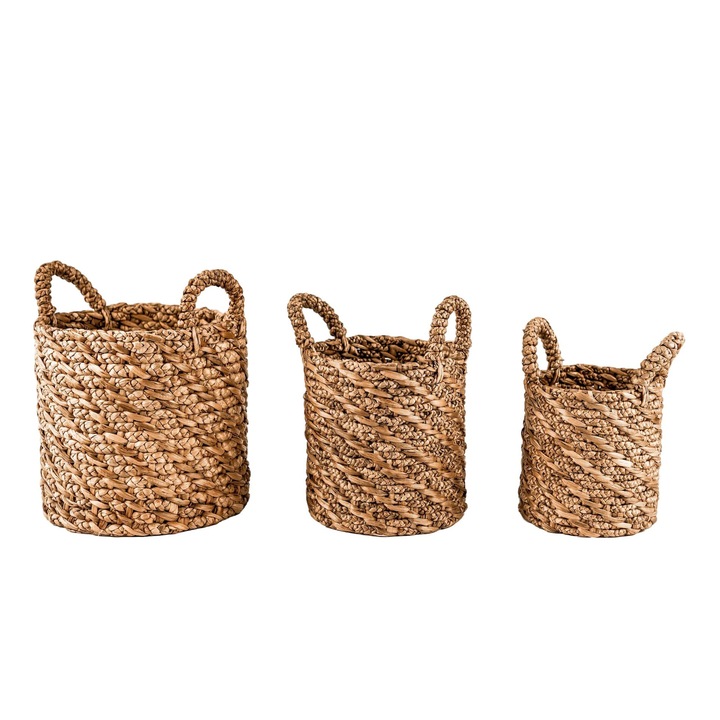 Set de 3 cosuri Zorria, Monnarita, Iarba de mare, Maro, 30x33/35x37/43x42cm