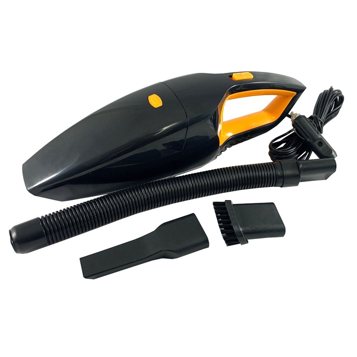 Aspirator auto Carmax, cu filtru de praf, aspirare uscata, 80 W, 12 V, cablu de alimentare de 3 m