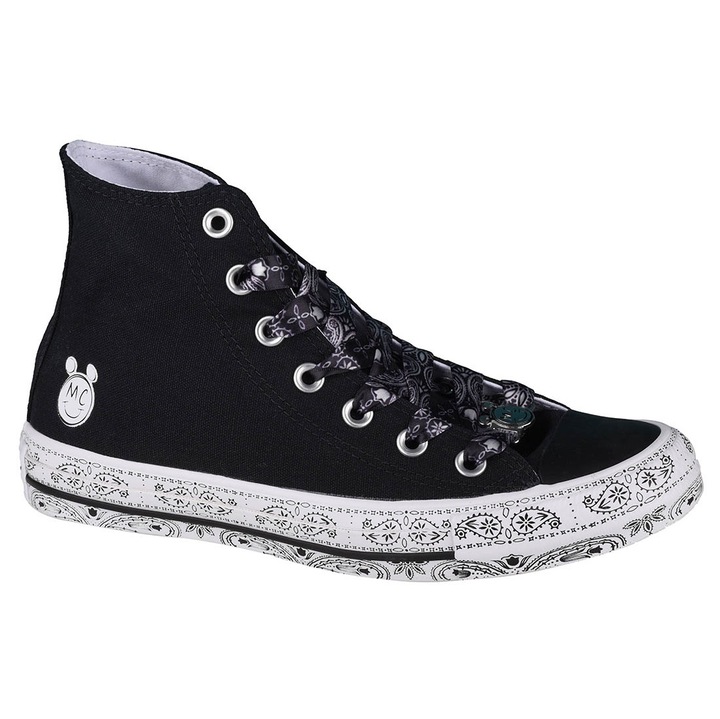 Pantofi sport dama, Converse X Miley Cyrus Chuck Taylor All Star, Panza, Alb, Negru