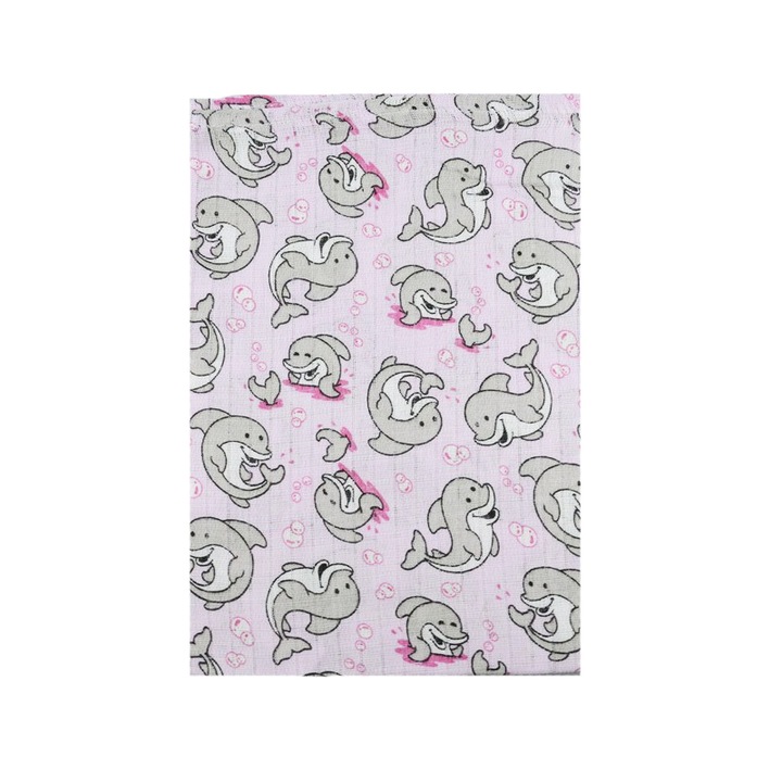 Одеяло за бебета, 80 x 60 см, Mini Junior FB1-R1, Памук, Розов