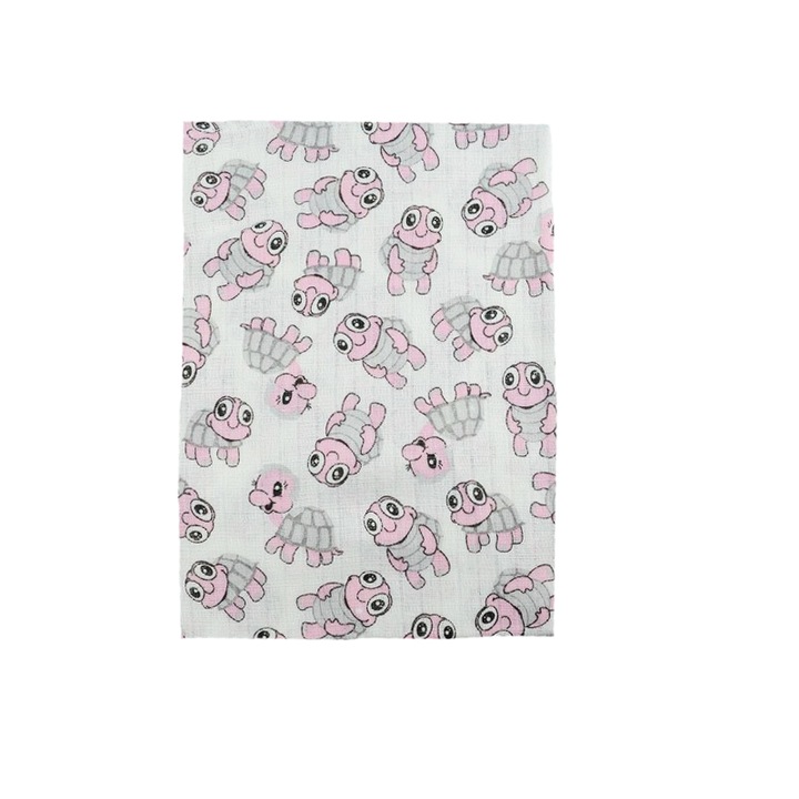 Памучно муселинено одеяло за бебета 80 x 60 см Mini Junior FB1-A1, Бяло