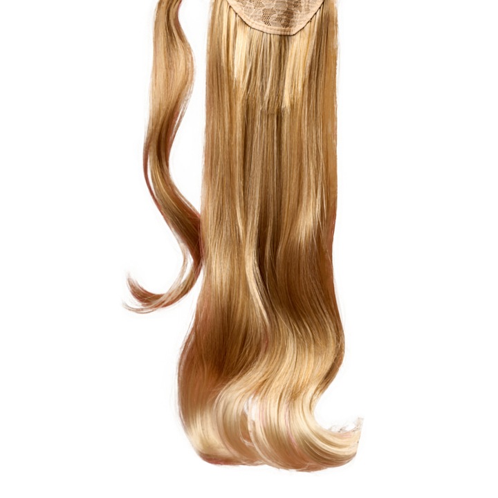 Coada Extensie Par, Ondulata, Celebra, 100% Fibra Kanekalon, "Aly", Vanilla Blonde, 46cm, 102gr
