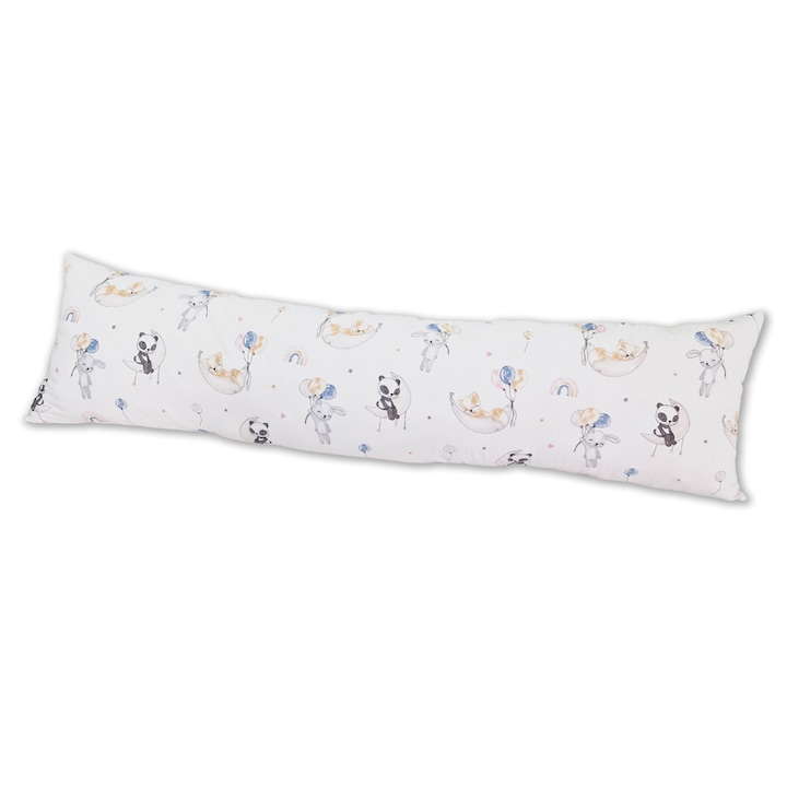 Странична възглавница за спане със сваляща се памучна калъфка Kidizi, 145x45 см