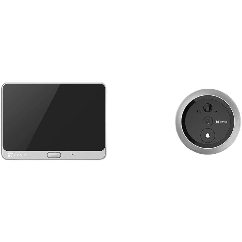 Sonerie video inteligenta Ezviz CP4, Two-way video, Full HD, Detectare  miscare, Alerte aplicatie, Night Vision, Grey 
