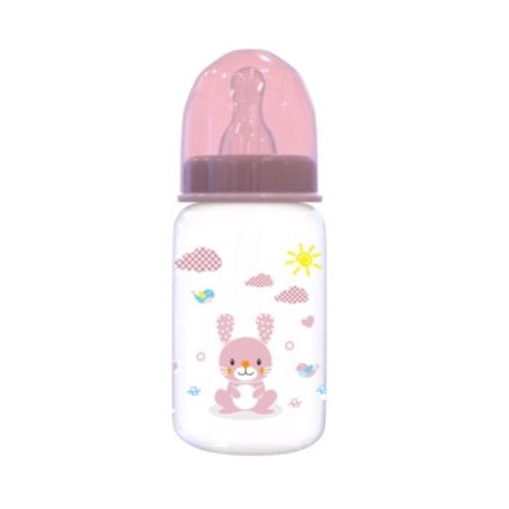 Biberon cu capac, Lorelli, 0 luni+, 125 ml, Roz
