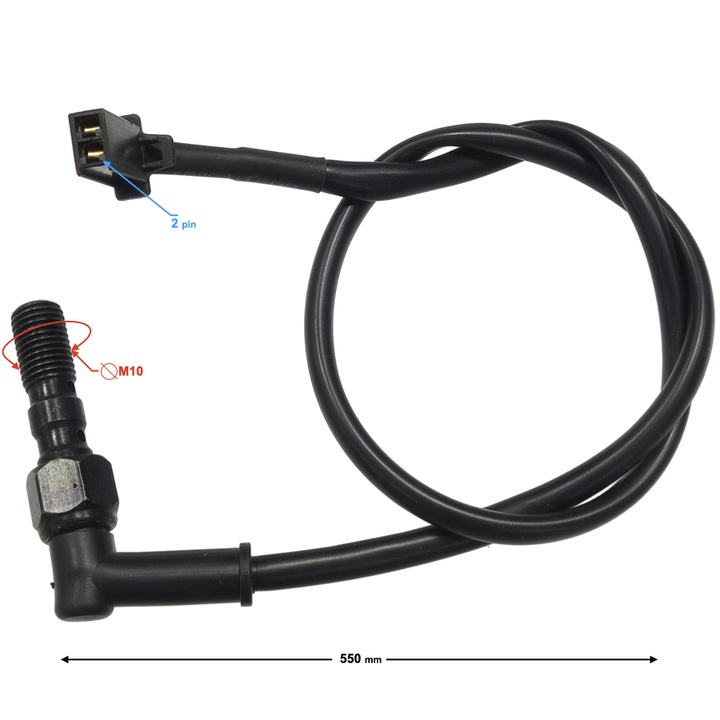 Motorkerékpár hátsó fék stop kapcsoló, hidraulikus, M10, 2 tűs