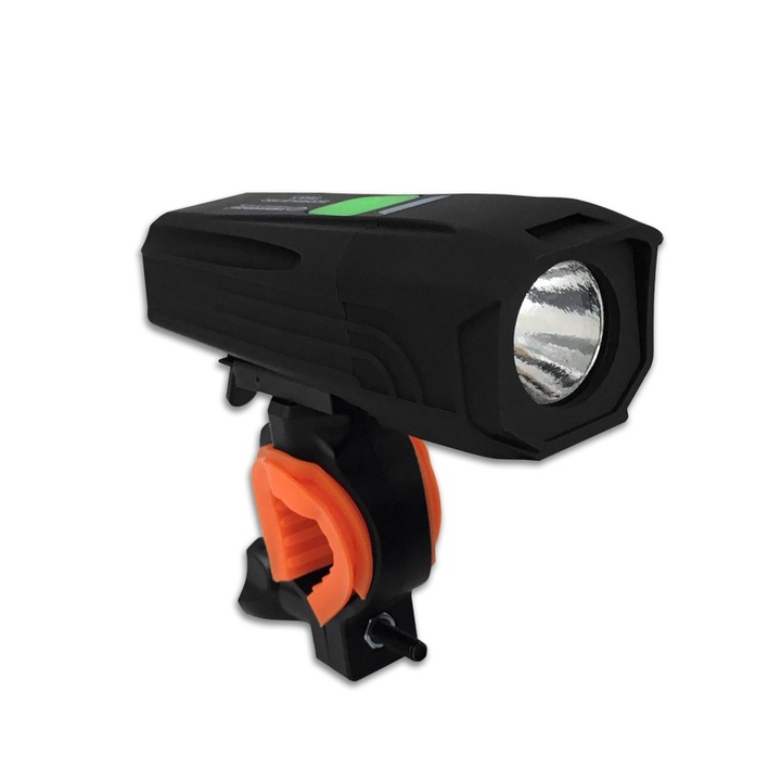 Фенерче за велосипед Esperanza EOT060 Scorpius Pro IPX 6, 2200 mAh, 1750 lx черно, зелено, оранжево