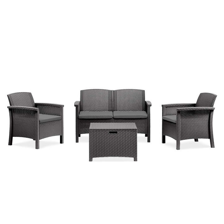 Leziter Venus 4 személyes kerti bútor garnitúra grafit