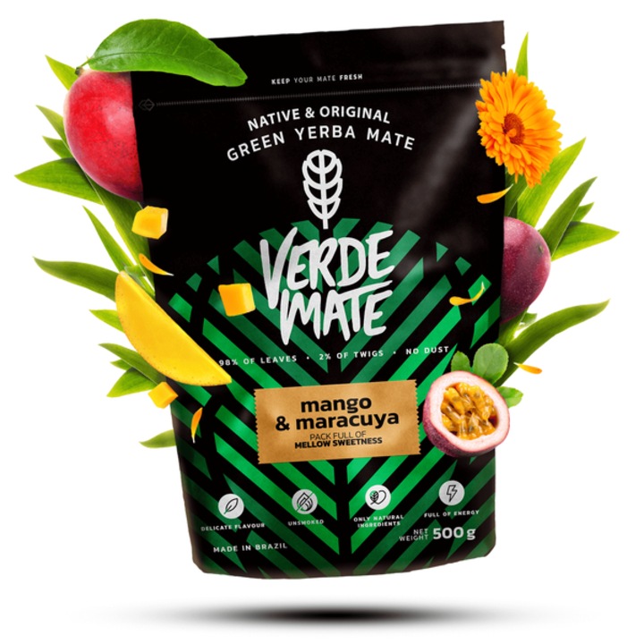Ceai Yerba Mate, Verde Mate, Mango & Maracuya, Fara fum, Fructe, 500g