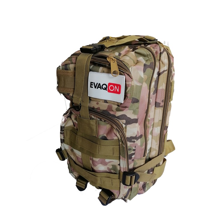 Trusa de evacuare "Evaqon Deluxe pentru doua persoane" pentru cutremure, incendii, dezastre, 59 bucati