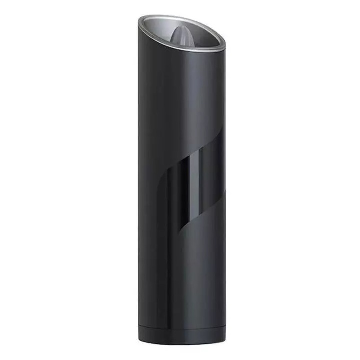 Rasnita Electrica SIKS Cu Inductie Gravitationala Pentru Condimente, 4 Baterii AAA, Indicator Led, Sare/Piper, Buton On/Off, Negru