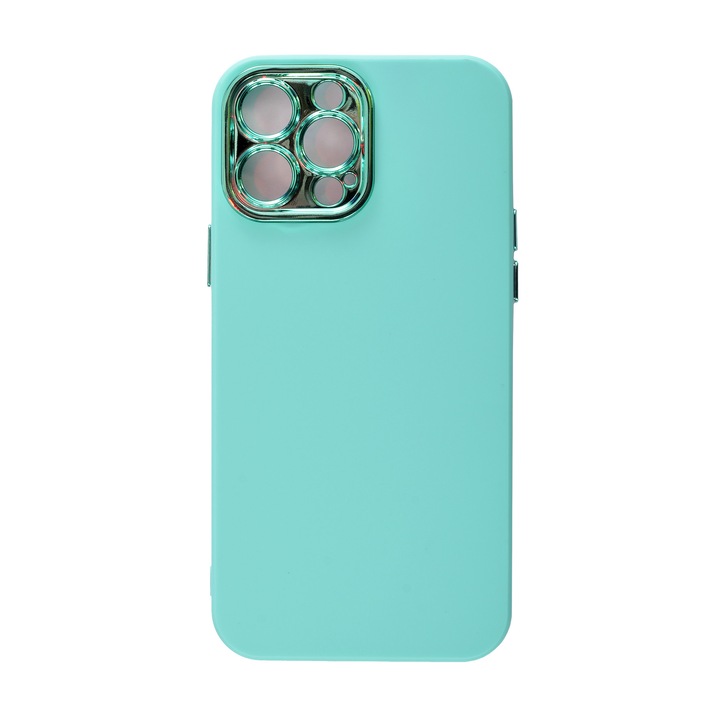 Husa de protectie telefon compatibila iPhone 13 Pro Max, TPU, Verde turcoaz