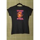 Tricou personalizat pentru dama cu imprimeu, Tupac Shakur, Bumbac, Negru, XL