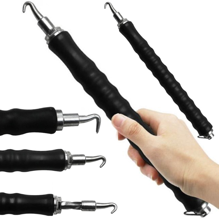 Cheie flexibila pentru legat sarma, Otel/Cauciuc, 30.5x2.8 cm, 43 g, Negru/Argintiu