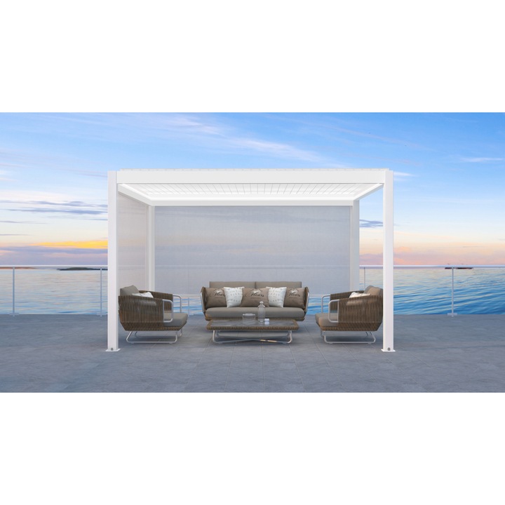 IRIS PS-103WH fehér pergola oldalfal 3 m
