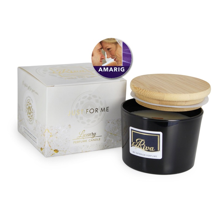 Lumanare parfumata in cana Riva, Amarig, 110gr