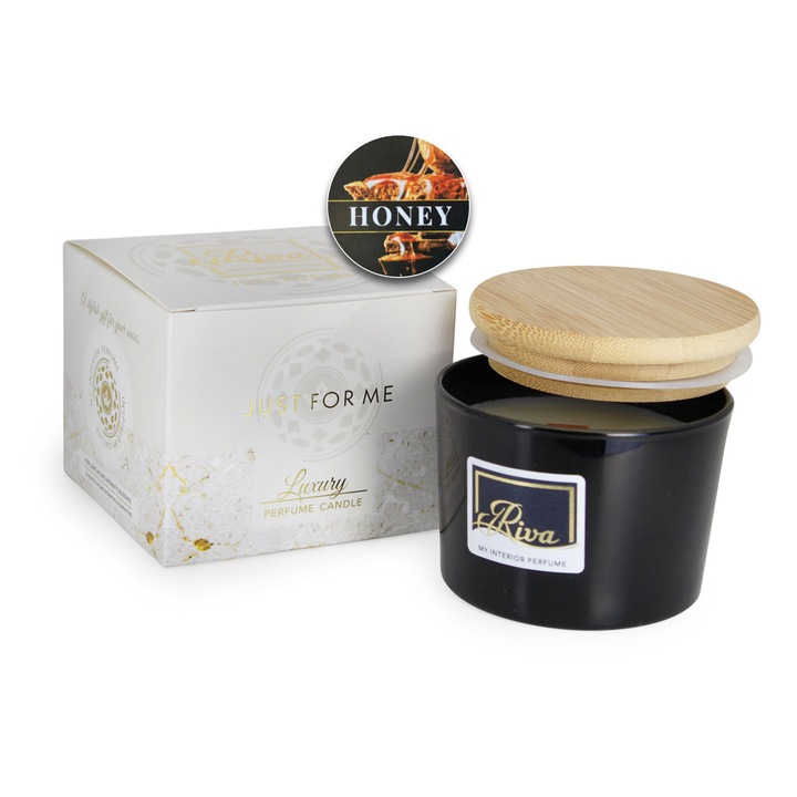 Lumanare parfumata in cana Riva, Miere, 110gr