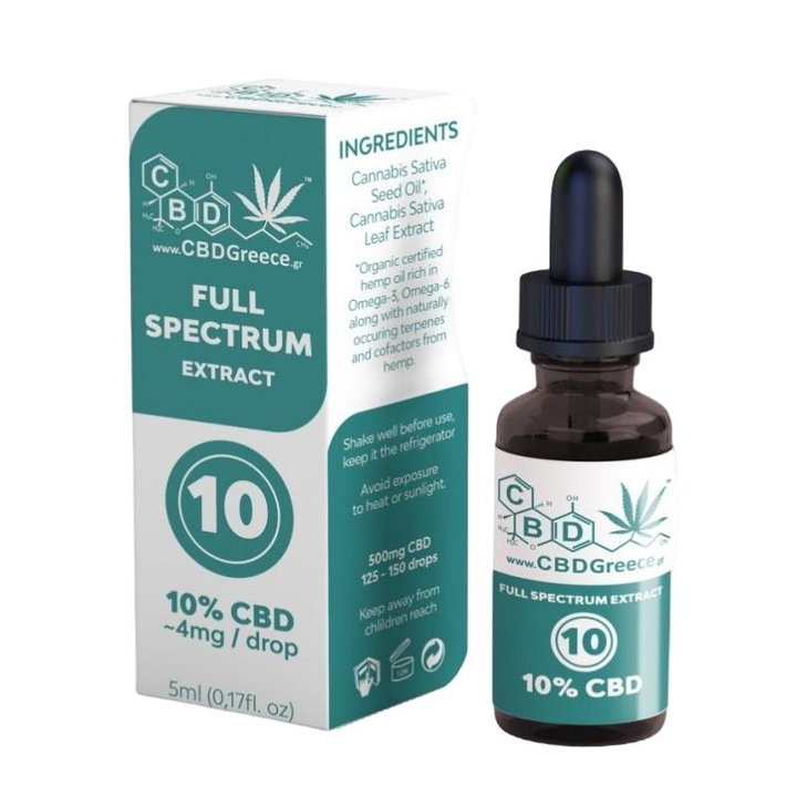 Picaturi de ulei, CBDGreece, CBD 10%, 5 ml