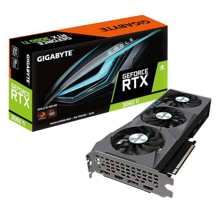 Видео карта Gigabyte GeForce RTX® 3060TI EAGLE OC, 8GB GDDR6X, 256-bit