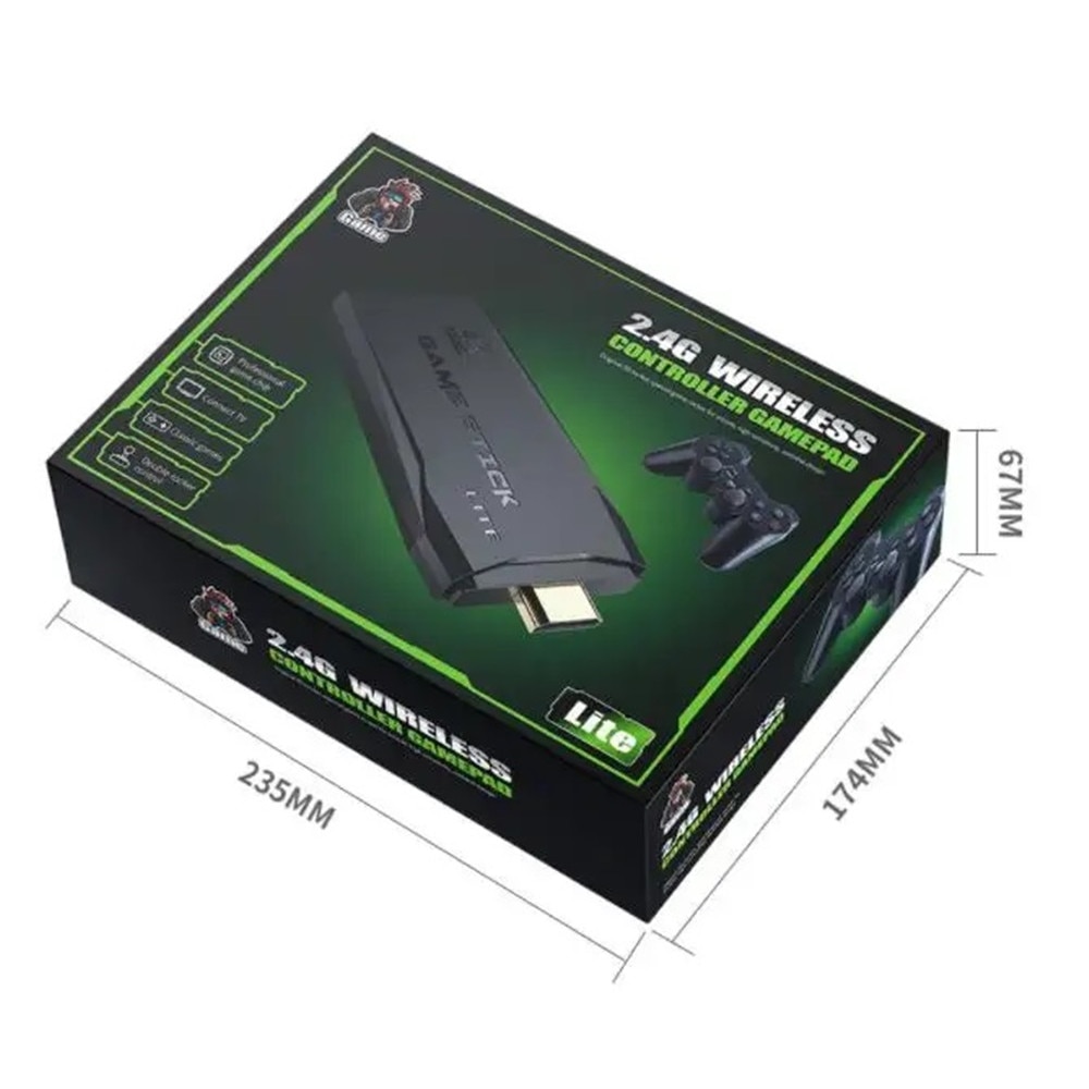 Consola wireless 1Tech SH-G02, 10.000 de jocuri incorporate, doua joystick-uri wireless, 4K, 2,4 GHz, negru