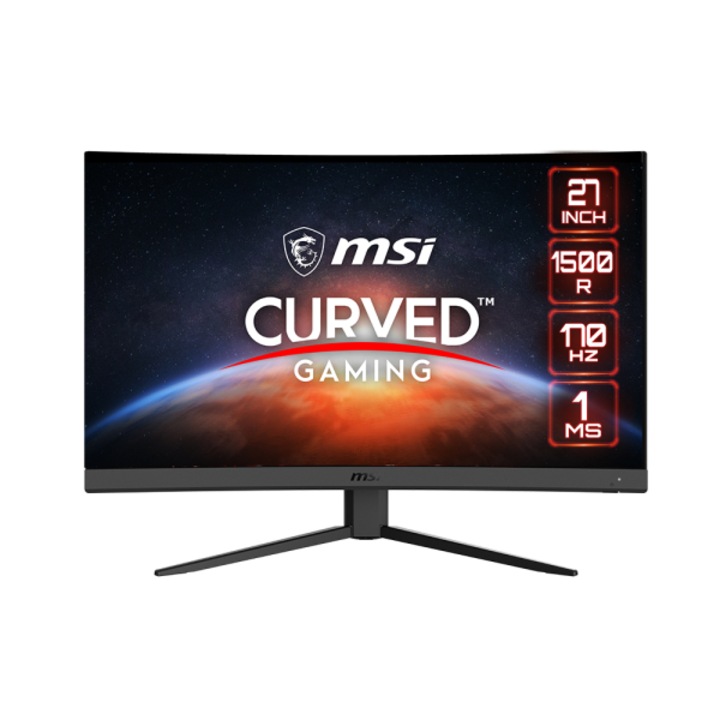 MSI G27CQ4 E2 Gaming monitor 27", VA, WQHD, Ívelt (1500R) , 1ms, 170hz, AMD Freesync Premium, fekete