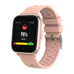Smartwatch Bluetooth Denver SW-165 cu senzori de temperatura corporala, oxigen din sange si ritm cardiac, roz