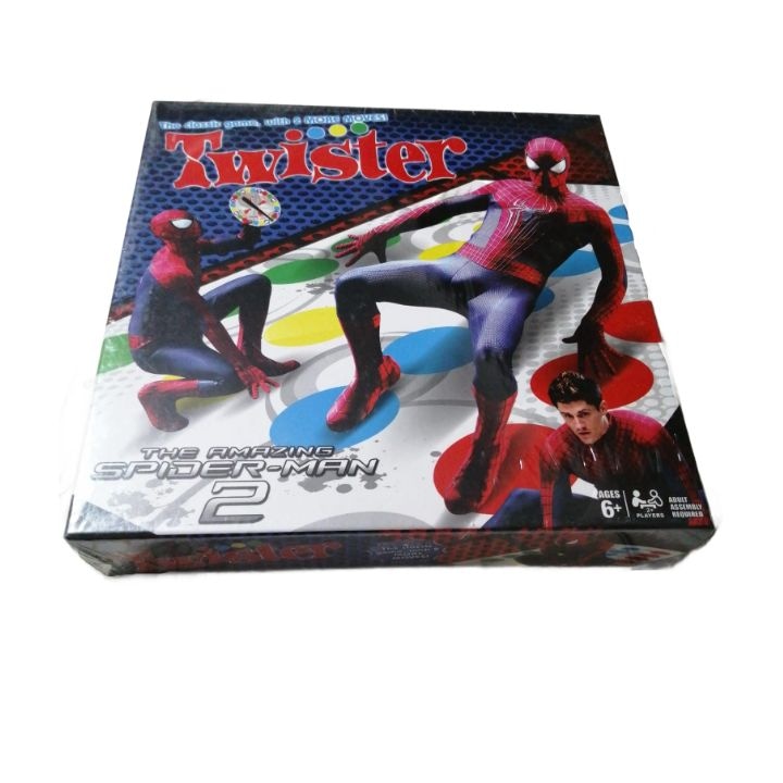 Joc interactiv Twister, pentru copii si adulti, covor colorat, plastic, Spider-Man