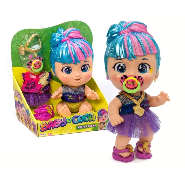 Papusa Baby Cool Roxie Rocker, Magic Box, Plastic, 27.5 x 25.5 x 16 cm, Multicolor