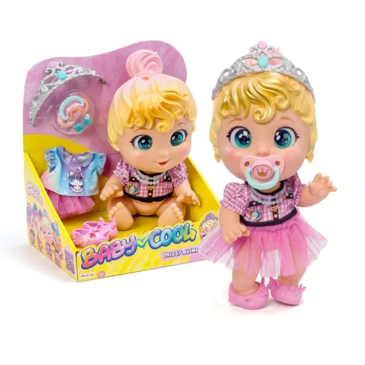 Papusa Baby Cool Missy Bling, Magic Box, Plastic, 27.5 x 25.5 x 16 cm, Multicolor