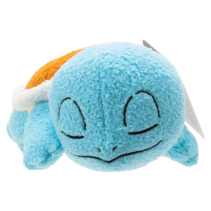 Mascota Pokemon Squirtle adormit, Jazwares, Plus, 13 cm, Multicolor