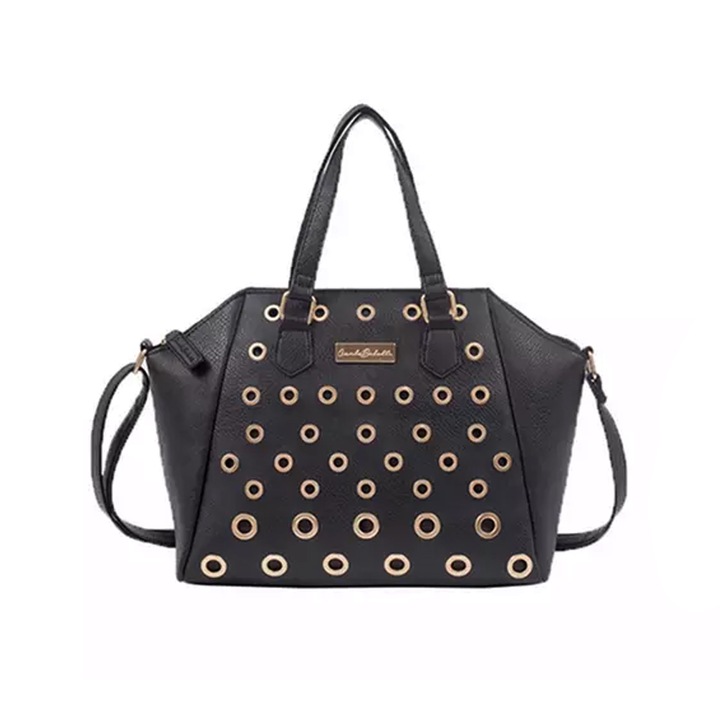 Carla Belotti kézitáska 17815806 30-3, Cassy modell, Díszcsat, Eco bőr, 39x27x10 cm, Szürke