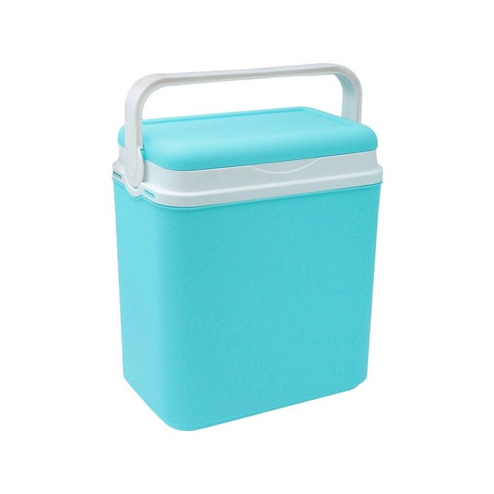 Хладилна чанта, 12 л, Пластмаса, 27,5х16х38 см, Тюркоаз