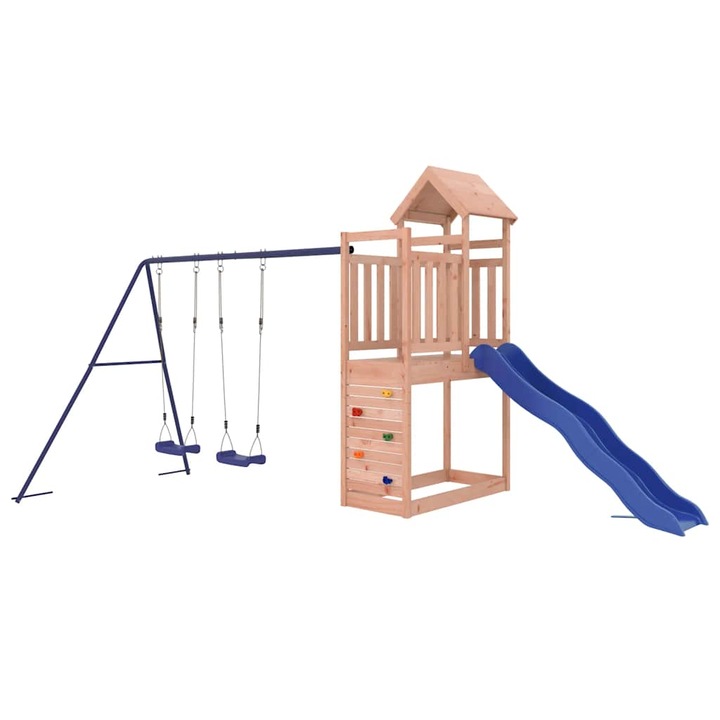 Set de joaca pentru exterior vidaXL, lemn masiv de douglas, 445 x 186 x 214 cm, 46.85 kg