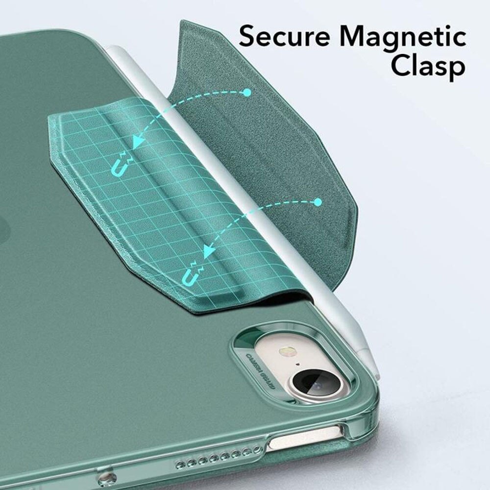 Husa tableta din piele pentru Apple iPad Air 4 2020, Air 5 2022, Protectie Completa, Functie de Stand, Verde
