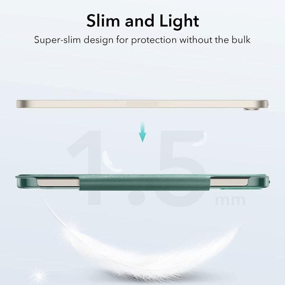 Husa tableta din piele pentru Apple iPad Air 4 2020, Air 5 2022, Protectie Completa, Functie de Stand, Verde
