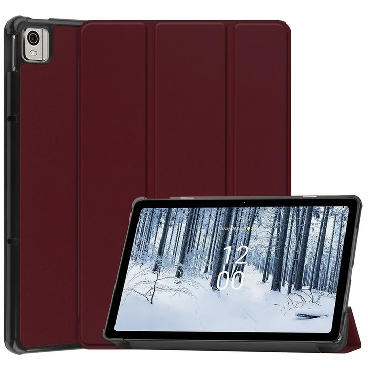 Защитен калъф за таблет FoldPro, съвместим с Nokia T21, червен