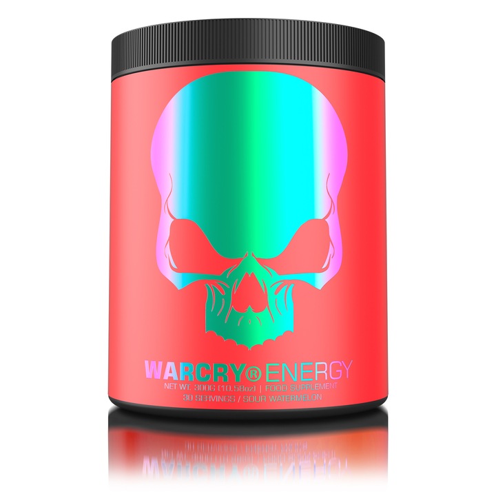 Pudra energizanta pre-workout Genius Nutrition Warcry Energy Sour Watermelon, 300g
