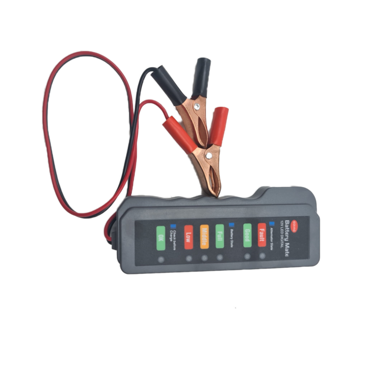 Тестер За Акумулатор За Кола, 12 волта, Дължина На Кабела 35 см, Черен, 13 см, Dalimag