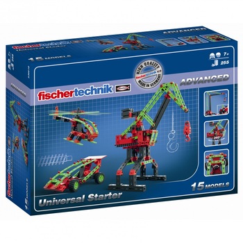 Set constructie Fischertechnik Advanced Universal Starter, 15 modele Set constructie Fischertechnik Advanced Universal Starter, 15 modele