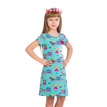 Rochie BE YOU, Little Princess, Turcoaz, 86-92 CM Rochie BE YOU, Little Princess, Turcoaz, 86-92 CM