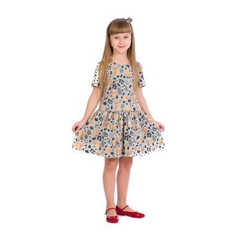 Rochie Be You, gri, Gold Foxy, 3-4 ani Rochie Be You, gri, Gold Foxy, 3-4 ani
