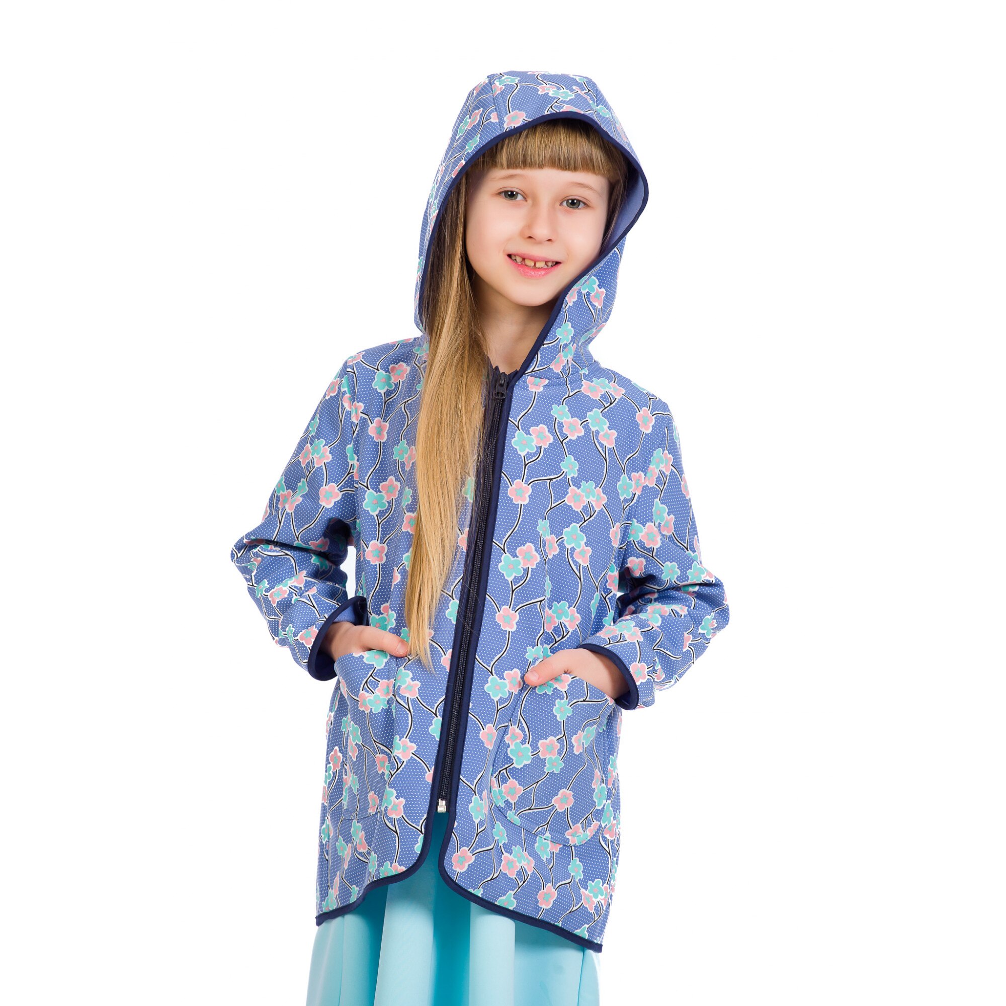 Jacheta BE YOU, Windproof cu floricele