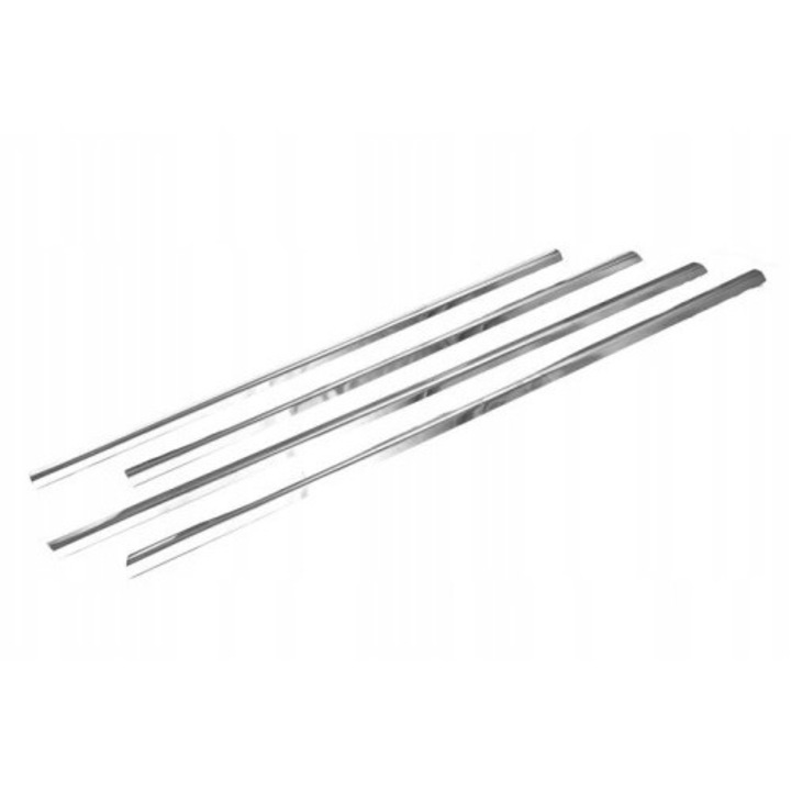 Set 4 benzi autoadezive pentru geamuri laterale pentru Alfa Romeo 159 Kombi, Plastic/PVC, Crom
