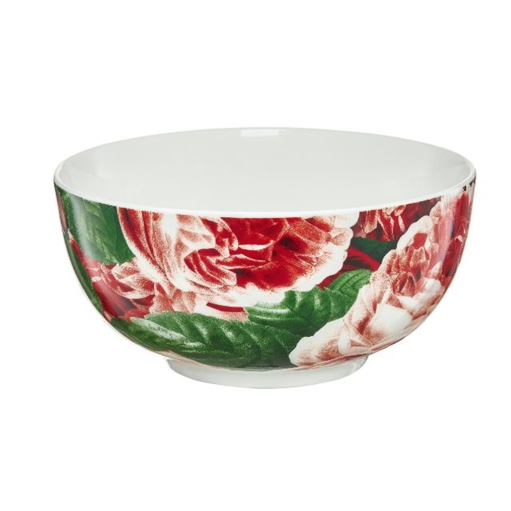 Bol din portelan 14cm, model floral, Ambition Peony